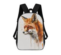 sinyumoney Fox Watercolor Animal Zaino Scolastico Stampato in 3D, Borse Scolastiche Per Ragazzi E Ragazze, Zaino Per Laptop Per Bambini/studenti/adulti 17inch