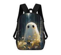 sinyumoney Friendly Forest Ghost Zaino Scolastico Zaino Per Bambini Borsa Scolastica Di Grande Capacità Zaino Per Bambini Per La Scuola Zaino 3D Borsa Per Libri Regali Per Bambini 17inch