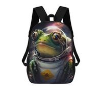 sinyumoney Frog in Space Suit Zaini Per Bambini, Borsa Scolastica Stampata in 3D, Zaino Per Bambini, Zaini Da Viaggio, Borse Per Bambini, Borse Per Libri, Borsa Scolastica Per Bambini 17inch
