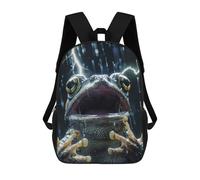 sinyumoney Frog Lightning Zaino Scolastico Stampato in 3D Per Ragazzi, Zaini Da Viaggio Ad Alta Capacità, Borse Per Libri, Borsa Scolastica Per Ragazzi Mochila 17inch