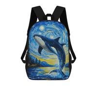 sinyumoney Fuji Cherry Blossom Supra MK4 Zaini Per Bambini, Borsa Scuola Stampato 3D, Zaino Per Bambini, Borsa Da Viaggio, Zaino Per Bambini, Borsa Da Scuola Per Bambini, Whale Jumping Starry Night