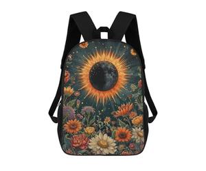 sinyumoney Full Solar Eclipse Blossom Zaini Per Bambini, Zaini Scolastici Personalizzati 3D Per Ragazzi E Ragazze, Zaini Scolastici Grandi, Zaini Casual Da Giorno 17inch