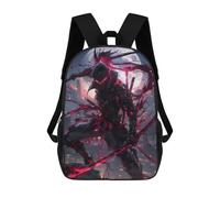 sinyumoney Fullmoon Red Ninja Zaino Scolastico Zaino Per Bambini Borsa Scolastica Di Grande Capacità Zaino Per Bambini Per La Scuola Zaino 3D Borsa Per Libri Regali Per Bambini 17inch