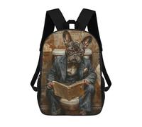 sinyumoney Funny Cute Dog Zaini Stampati in 3D, Borsa Scolastica Casual Per Bambini, Borsa Scolastica Alla Moda Per Ragazzi, Studenti Delle Scuole Medie 17inch