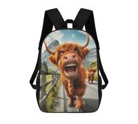 sinyumoney Funny Highland Cow Glencoe Zaino Per Bambini Stampato in 3D, Zaino Scolastico Ad Alta Capacità, Zaino Da Viaggio, Borse Per Libri, Zaino Per Bambini 17inch