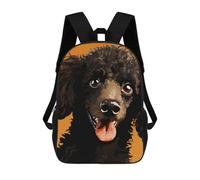sinyumoney Funny Poodle Face Pixel Ar Zaini, Zaino Per Bambini, Borsa Scolastica Per Studenti, Zaini Da Viaggio Stampati in 3D, Zaino Accessorio Moda, Zaini Impermeabili Per Bambini 17inch