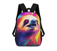 sinyumoney Funny Sloth Colorful Zaino Scolastico Stampato in 3D Per Bambini, Zaino Scolastico Casual Alla Moda Per Bambini Studenti 17inch