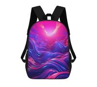 sinyumoney Futuristic Synth Harmonies Zaini Stampati in 3D Per Bambini, Zaini Scolastici, Borse Scolastiche, Zaini Alla Moda Per Ragazzi, Studenti Delle Scuole Elementari E Medie 17inch