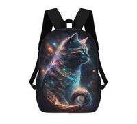 sinyumoney Galactic Cat Dreamscape -4 Zaino Scolastico Per Bambini Stampato in 3D, Zaini Da Viaggio Ad Alta Capacità, Borse Per Libri, Zaini Scolastici Per Bambini 17inch