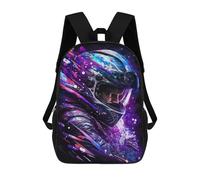sinyumoney Galactic Cat Portrait - 5 zaini scolastici stampati in 3D, zaini scolastici alla moda per bambini elementari e secondari, Modello-11, 17"