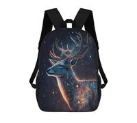 sinyumoney Galactic Deer Art Print-16 Zaini, Zaino Per Bambini, Borsa Scolastica Per Studenti, Zaini Da Viaggio Stampati in 3D, Zaino Accessorio Moda, Zaini Impermeabili Per Bambini 17inch