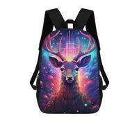 sinyumoney Galactic Deer Majesty -4 Zaino Scolastico Per Bambini, Zaino Casual Da Viaggio Per Ragazzi E Ragazze, Zaino Da Giorno Di Grande Capacità 17inch