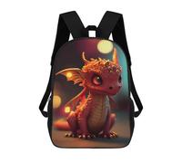 sinyumoney Galactic Dreamscape - 37 Zaini per bambini, Zaini scolastici stampati 3D, Zaini da viaggio alla moda per bambini (primario, college), Carino Baby Dragon - Statuetta, 17"