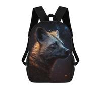 sinyumoney Galactic Fox Portrait -1 Zaini Casual Per Bambini, Borse Scolastiche Per Ragazzi E Ragazze, Zaini Per Libri, Zaini 17inch