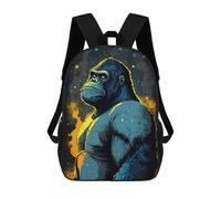 sinyumoney Galactic Gorilla Guardian Zaino Scolastico Per Bambini Stampato in 3D Per Bambini, Zaini Da Viaggio, Borse Per Libri Per Ragazzi, Studenti Delle Scuole Elementari 17inch