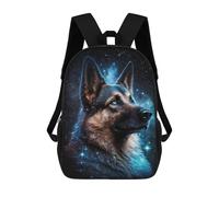 sinyumoney Galactic Guardian German Shepherd Art Print -3 Zaino Scolastico, Borsa Per Laptop Resistente Per Campeggio, Avventure All'aria Aperta E Viaggi Quotidiani 17inch