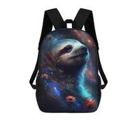 sinyumoney Galactic Horse - Zaino scolastico con stampa 3D, per bambini, alla moda, casual, per ragazzi, studenti elementari e college, Stile-12, 17"