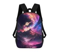 sinyumoney Galactic Mountain Aurora -2 Zaino Per Bambini, Zaino Scolastico Per Bambini, Zaini Scolastici Stampati in 3D Per Ragazzi E Studenti Adolescenti 17inch
