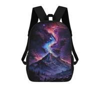 sinyumoney Galactic Mountain Aurora Zaini Stampati in 3D Per Bambini, Zaini Scolastici, Borse Scolastiche, Zaini Alla Moda Per Ragazzi, Studenti Delle Scuole Elementari E Medie 17inch