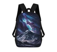 sinyumoney Galactic Mountain Night Sky Zaino Scolastico Stampato in 3D Zaino Scolastico Per Bambini Zaini Scolastici Zaini Da Viaggio Borsa Casual Alla Moda Per Bambini Studenti Scolastici 17inch
