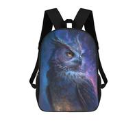sinyumoney Galactic Owl Majesty -1 Zaino Per Bambini, Zaino Scolastico Per Bambini, Zaini Scolastici Stampati in 3D Per Ragazzi E Studenti Adolescenti 17inch