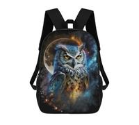 sinyumoney Galactic Owl Majesty Zaino Scolastico Per Bambini, Borsa Scolastica Stampata in 3D Per Ragazzi, Studenti Delle Scuole Elementari E Medie 17inch