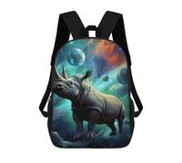 sinyumoney Galactic Rhino Majesty Zaini Per Bambini, Zaini Scolastici Personalizzati 3D Per Ragazzi E Ragazze, Zaini Scolastici Grandi, Zaini Casual Da Giorno 17inch