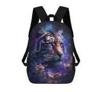 sinyumoney Galactic Tiger Majesty Stampa Zaino Per Bambini, Borsa Scolastica Per Adulti E Bambini, Zaino Da Viaggio Per Tutti I Giorni 17inch