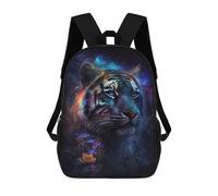 sinyumoney Galactic Tiger Portrait -1 Zaino Scolastico Stampato in 3D, Borse Scolastiche Per Ragazzi E Ragazze, Zaino Per Laptop Per Bambini/studenti/adulti 17inch