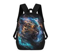 sinyumoney Galactic Tiger Portrait -3 Zaino Scolastico Per Bambini Stampato in 3D Per Bambini, Zaini Da Viaggio, Borse Per Libri Per Ragazzi, Studenti Delle Scuole Elementari 17inch