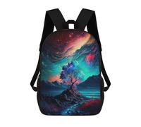 sinyumoney Galactic Tree Dreamscape Zaino Per Bambini E Bambine, Zaino Da Giorno, Scuola Primaria, Perfetto Per Il Ritorno A Scuola O Per L'educazione Fisica, Regali E Viaggi 17inch