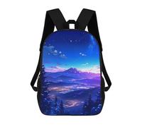 sinyumoney Galactic Twilight Scenery Zaino Bambino, Zaino per Ragazzi e Adolescenti, Zaino da Viaggio, Zaino scolastico, Borsa per Libri, Anime Snow Galaxy Serenity, 17"