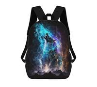 sinyumoney Galactic Wolf Howling -2 Zaino in Peluche A Forma Di Cartone Animato, Zaino 3D Per Bambini, Borsa Scolastica, Idea Regalo Di Compleanno Per Ragazzi E Ragazze 17inch