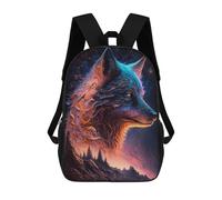 sinyumoney Galactic Wolf Majesty -1 Zaino Per Bambini, Zaino Scolastico Per Bambini, Zaini Scolastici Stampati in 3D Per Ragazzi E Studenti Adolescenti 17inch