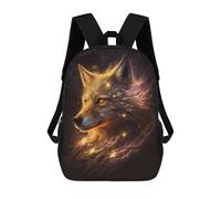 sinyumoney Galactic Wolf Portrait -12 Zaino Scolastico Per Ragazze E Ragazzi, Zaini Di Grande Capacità, Zaini Leggeri Per Bambini E Studenti 17inch