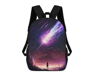 sinyumoney Galaxy Meteor Sunset Zaino Per La Scuola Stampato in 3D Borsa Scolastica Per Ragazzi E Ragazze Zaino Per Bambini Zaino Da Viaggio 17inch