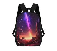 sinyumoney Galaxy Mountain Road Zaino Scolastico Per Bambini, Stampato in 3D, Borsa Scolastica Alla Moda, Borsa Scolastica Casual Per Ragazzi, Studenti Delle Scuole Elementari E Medie 17inch