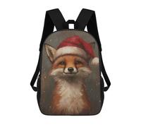 sinyumoney Gamer Rabbit Zaino Per Bambini Stampato In 3D, Borsa Da Scuola Per Ragazzi Zaino Cool E Casual Zaino Divertente Per Bambini E Adolescenti, Christmas Fox, 17"