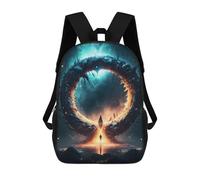 sinyumoney Gate to The Unknown Zaini Per Bambini Zaino Scolastico Borsa Scolastica Stampata in 3D Borsa Scolastica Per Ragazzi Studenti Delle Scuole Elementari E Medie 17inch