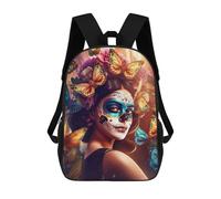 sinyumoney Gateway to The Cosmic Behemoth Zaino Scuola Per Bambini Con Stampa 3D Cartone Animato Zaino Scuola Per Studenti Zaino Per Laptop Per Ragazzi E Ragazze, Day Of The Dead Butterfly, 17"