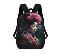 sinyumoney Geisha Japan Zaini Per Bambini, Zaini Scolastici Personalizzati 3D Per Ragazzi E Ragazze, Zaini Scolastici Grandi, Zaini Casual Da Giorno 17inch