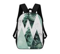 sinyumoney Geometric And Floral 4 Zaino Per Bambini Zaino Scolastico Borsa Scolastica Borsa Scolastica Alla Moda Stampata in 3D Per Ragazzi Studenti Delle Scuole Elementari E Medie 17inch