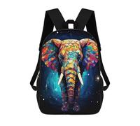 sinyumoney Geometric Elephant Zaino Scolastico Per Bambini, Stampato in 3D, Borsa Scolastica Alla Moda, Borsa Scolastica Casual Per Ragazzi, Studenti Delle Scuole Elementari E Medie 17inch