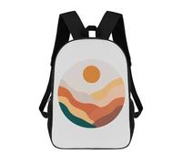 sinyumoney Geometric Landscape 4 Zaino Scolastico Per Bambini Alla Moda Casual Zaini Per Bambini Stampati in 3D Borse Scolastiche Per Ragazzi Zaino Grande 17inch