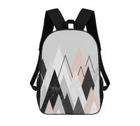sinyumoney Geometric Landscape Zaino, Zaino Per Bambini, Borsa Scolastica Per Studenti, Zaino Per Libri, Borsa Scolastica Stampata in 3D Per Ragazzi E Ragazze 17inch