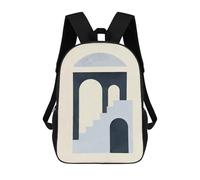 sinyumoney Geometric Shapes M Zaini Per Bambini, Zaino Scolastico Alla Moda, Borsa Scolastica Stampata in 3D Per Ragazzi, Studenti Delle Scuole Elementari E Medie 17inch