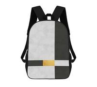 sinyumoney Geometric Textures 06 Zaino scolastico stampato 3D, zaino casual per bambini, borsa scolastica stampata 3D per ragazzi, scuola primaria e college, Astratto Geometry III, 17"
