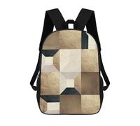 sinyumoney Geometric Textures I Zaino scolastico per bambini alla moda e casual, con stampa 3D per ragazzi, grande zaino, Trama Strokes B, 17"