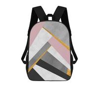 sinyumoney Geometric Textures XVII Zaino Scolastico Per Bambini Stampato in 3D Per Bambini, Zaini Da Viaggio, Borse Per Libri Per Ragazzi, Studenti Delle Scuole Elementari 17inch