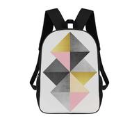 sinyumoney Geometric XVIII Zaini Scolastici Per Bambini Stampati in 3D, Zaini Casual Per La Scuola, Zaini Da Viaggio Ad Alta Capacità Per Bambini 17inch